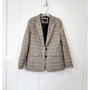 J Crew Sommerset Plaid Wool Blazer Size 8T